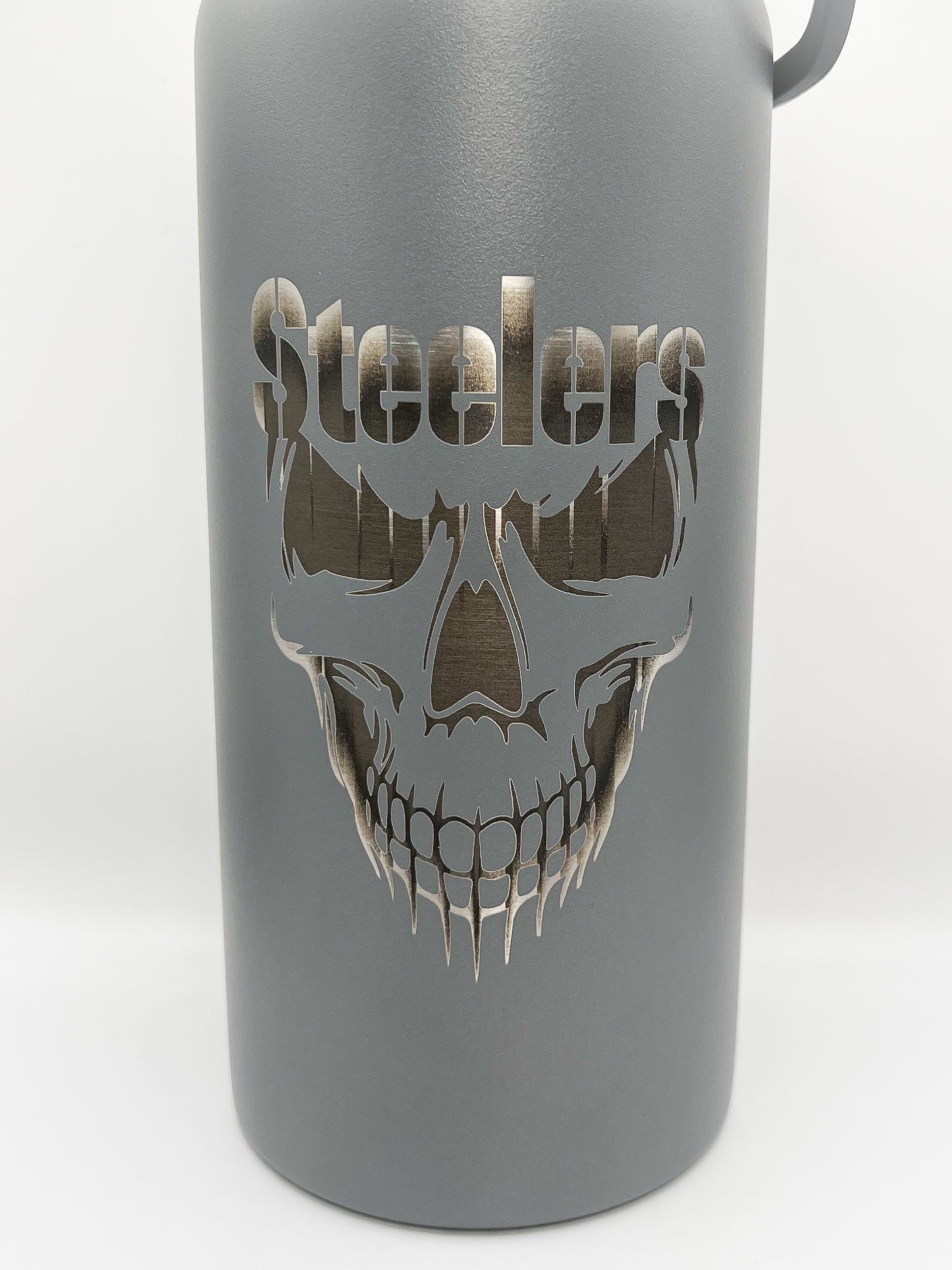 Laser Engraved Portraits on Insulated Water Bottle 32 oz with Straw Lid & Wide Mouth Lids