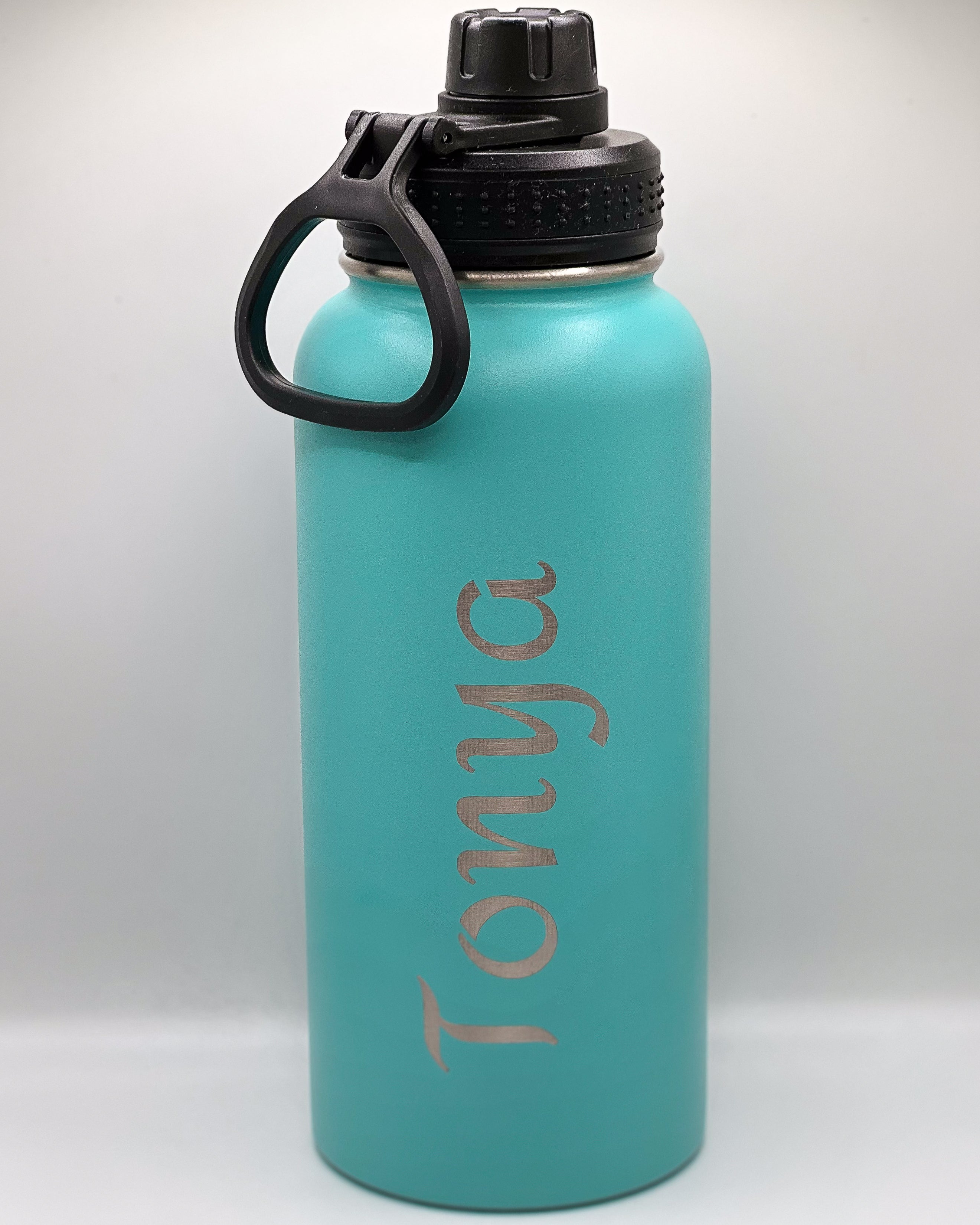 Custom Laser Engraved Sports Water Bottle 32 oz